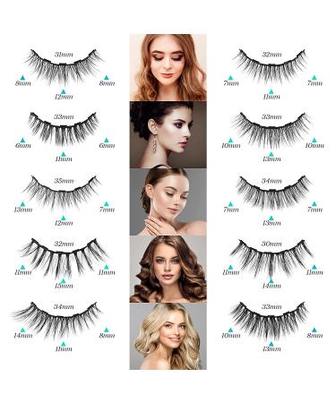 VESHELY Magnetic Eyelashes & Eyeliner Kit â€“ 10 Pairs 3D6D Natural Look, Waterproof & Easy to Remove - Buy Online on SooperMarket.com