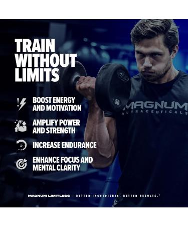 LIMITLESS Magnum 504g - Muscle Workout Powder Sport Pre Workout for Men and Women May Assist & Support Increase Energy Focus and Endurance - Pink Lemonade - Buy Online on SooperMarket.com