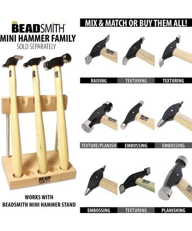 Beadsmith Sharp Texturing Hammer - 9 Wooden Handle, 73.5mm Steel Head, 1.2oz, Two 12mm Faces - Metalwork Texturing Tool for Patterns & Dimension - Buy Online on SooperMarket.com