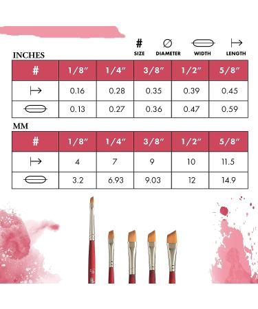 Princeton Velvetouch Series 3950 Paint Brush - Angle Shader 1/8 Inch | Ideal for Acrylic, Oil, and Watercolor - Buy Online on SooperMarket.com
