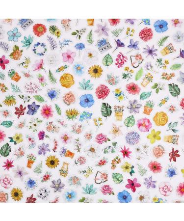 Knaid Flower Stickers Set (360 Pieces) Decorative Assorted Floral Sticker for Scrapbooking Planner Bullet Journals Supplies - Buy Online on SooperMarket.com