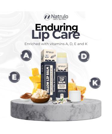 Beef Tallow Lip Balm | Natural Hydrating Chapstick | Grass-Fed Bison Tallow Moisturizer | Soothes Chapped Lips & Sensitive Skin | Made in the USA - Buy Online on SooperMarket.com