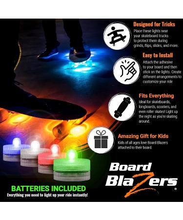 Board Blazers LED Skateboard Lights - Ideal Gift & Accessory for Skateboards, Longboards, and Scooters - Color-Changing Underglow Lights - Buy Online on SooperMarket.com