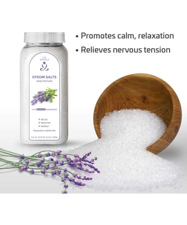 Zen Rituals Epsom Bath Salts Lavender Sleep Formula - 1KG Pure Magnesium Sulfate for Relaxation & Sleep | International Shipping Available - Buy Online on SooperMarket.com