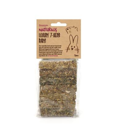 Rosewood Naturals Luxury 7-Herb Bars Rabbit Treats & Small Animal Treats 6 x 80g Packs