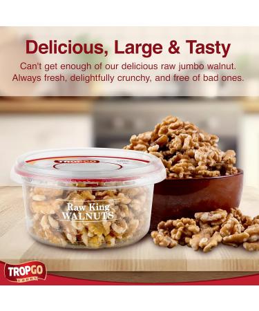 Tropgo Raw King Walnuts - Whole Food Unsalted Nuts in a Resealable and Recyclable Tub - High Protein and Fibre Rich Vegan Snack - Ideal Healthy Vegan Keto Snack for all Ages (120G) - Buy Online on SooperMarket.com