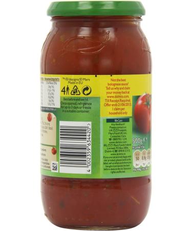Dolmio Original Bolognese Sauce 500g - Authentic Recipe for Italian Pasta Dishes - Buy Online on SooperMarket.com