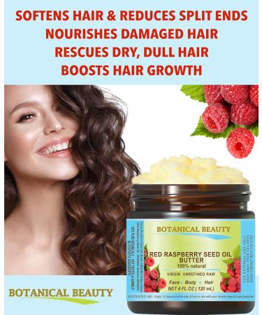 Buy Botanical Beauty Red Raspberry Seed Oil Butter 100% Pure Raw 4 Fl Oz - Natural Cold-Pressed for Face Skin Hair & Nails - Rich in Vitamin E & C - Buy Online on SooperMarket.com