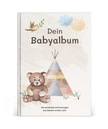 Baby album |The first year |Reminder book to enter |Baby book for boys and girls |Photo albums for babies multicolored as a gift
