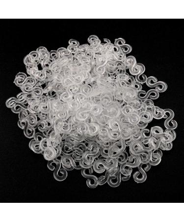 Tegg Loom Band Clips - 200 PCS Clear Plastic S Clips for DIY Bracelet Making - Buy Online on SooperMarket.com