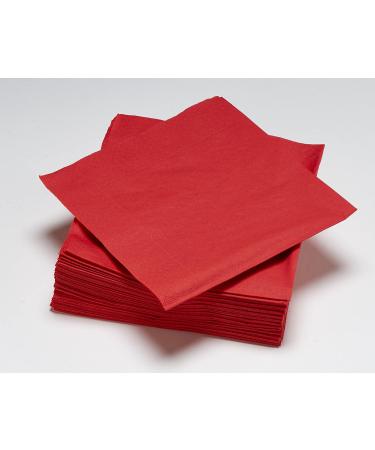 LE NAPPAGE 50 Red Airlaid Napkins - 33x33 cm FSC Certified Luxury Cellulose Wadding - International Shipping Available - Buy Online on SooperMarket.com