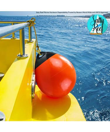 Salty Reef Marine Hardware 12 All Purpose Marine Grade PVC Vinyl Round Buoy Fender in Orange - Buy Online on SooperMarket.com