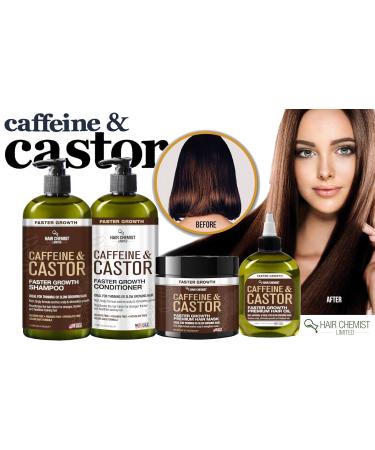 Hair Chemist Caffeine & Castor Shampoo & Conditioner Set - 33.8 oz | International Shipping Available - Buy Online on SooperMarket.com