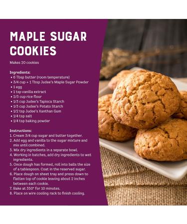 Judees Powdered Maple Sugar 11.25 oz - Non-GMO, Gluten-Free, Nut-Free - Ideal for Baking, Frosting & Dusting - Buy Online on SooperMarket.com