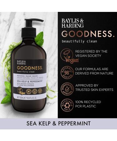 Baylis & Harding Goodness Sea Kelp & Peppermint Toiletries Bundle - 6 x 500ml Vegan Body & Hand Wash - Buy Online on SooperMarket.com