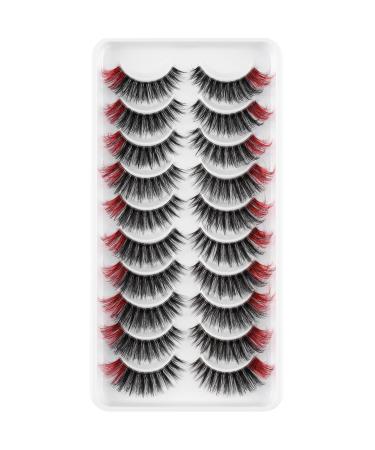 3D false eyelashes natural eyelashes pure handmade natural look fluffy artificial eyelashes multipack strip lashes 10 pairs (DCA24)