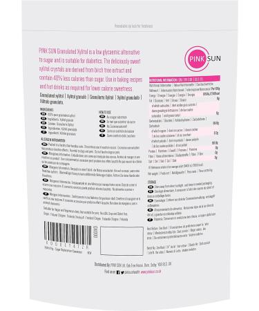 PINK SUN Xylitol Sweetener 1kg - Natural Sugar Substitute from Birch Tree - Vegan, Gluten Free, Diabetic Friendly - 1000g Bulk Pack - Non GM - Made in Finland - Buy Online on SooperMarket.com