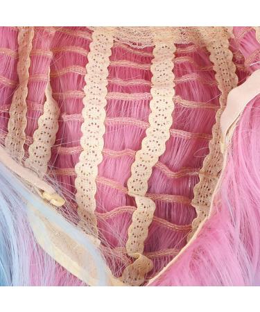 Long Wavy Wig Pink To Blue Cosplay Party Wigs Gradient for Women for Daily Party for Cosplay - Buy Online on SooperMarket.com