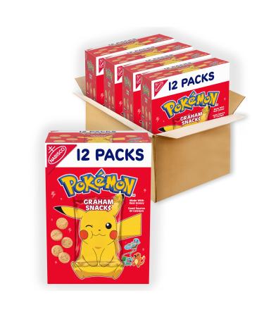 Nabisco Pokemon Graham Snacks Graham Cracker Snack Cookies 48 Snack Packs (4 Boxes)