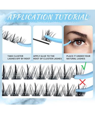 Lash Clusters 84 Pcs | DIY Cluster Eyelash Extensions | Thin Band & Soft | C-Mix (8-16mm) Cloudy - Buy Online on SooperMarket.com