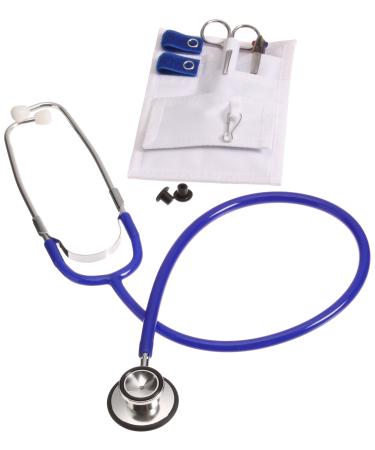 ADC Nurse Combo-Lite Kit with Pocket Pal II Medical Organizer Lister Bandage Scissor 3-Color Pen Adlite Disposable Penlight and Proscope 670 Dual-Head Stethoscope Royal Blue