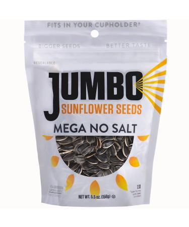 JUMBO SUNFLOWER SEEDS, Mega No Salt, 5.5-Ounce (Pack of 12)