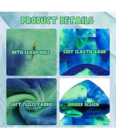 BT Bear Dog Hoodie - Tie-dyed Fleece Pet Sweatshirt for Medium Large Dogs (5XL Blue/Green) - Buy Online on SooperMarket.com