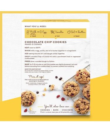 Simple Mills Almond Flour Chocolate Chip Cookie Mix - Gluten Free, Nutrient Dense - 9.4oz (Pack of 3) - Buy Online on SooperMarket.com