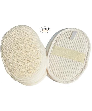 6 Pack Large Exfoliating Face Body Pad - 100% Soft Terry Cloth Loofah Sponge Scrubber Brush for Men and Women - Bath Spa and Shower - Buy Online on SooperMarket.com