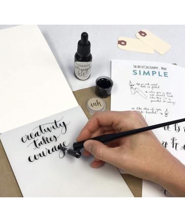 Calligraphy Starter Kit - Beginner Modern Calligraphy Set with Oblique Pen and Nib - Buy Online on SooperMarket.com