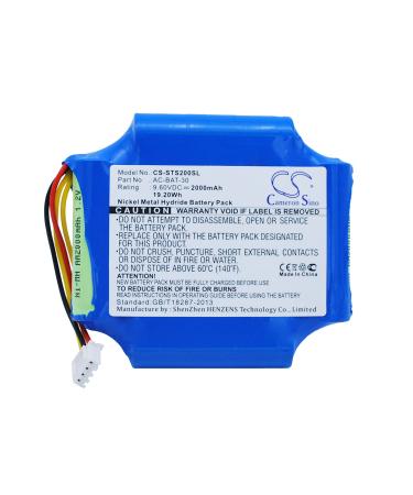 2000mAh Replacement Battery for ShinewayTech S20A S20B S20C S20N AC-BAT-30 (9.6V)