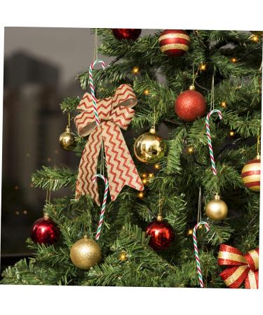 HOLIDYOYO 30pcs Simulated Candy Cane Holiday Candy Cane Christmas Party Favors Christmas Candy Props Plastic White Green Red 15X4cm - Buy Online on SooperMarket.com