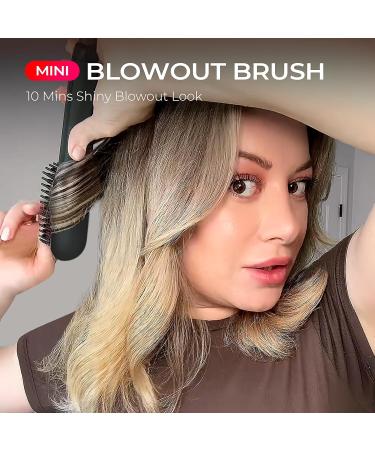 TYMO Portable Hair Straightener Brush - Lightweight Ionic Mini Hot Comb for Travel Dual Voltage Ceramic Tourmaline Straightening Brush for Women - Buy Online on SooperMarket.com
