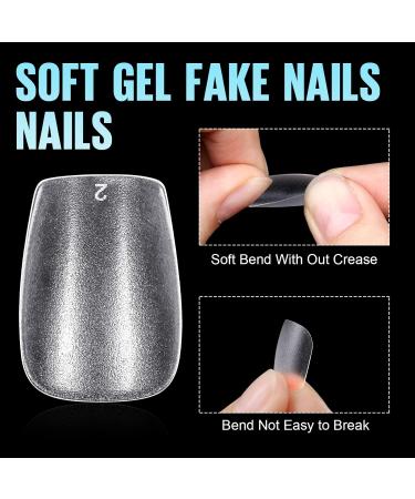 TOMICCA Extra Short Coffin Nail Tips Clear Nail Tips Natural False Nails Coffin French Acrylic Nails Artificial Nails Tips for Girls Women (240 Pcs 15 Sizes) 5.Extra Short Coffin - Buy Online on SooperMarket.com