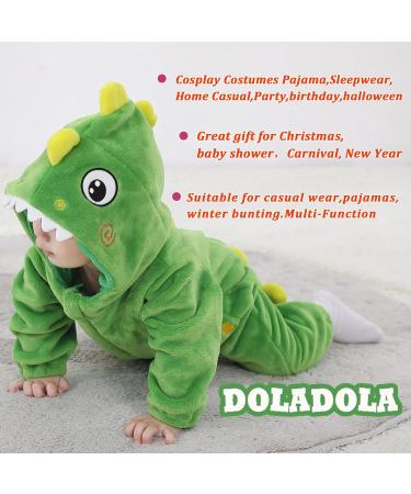 Doladola Unisex Dinosaur Hooded Romper Jumpsuit for 24-30 Months | Baby Toddler Sleepsuit Outfit - Buy Online on SooperMarket.com