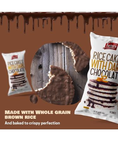LIEBERS Dark Chocolate Rice Cakes - Kosher Certified, Dairy Free, Gluten Free Snack - Pack of 3 - Buy Online on SooperMarket.com
