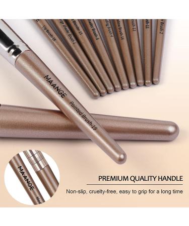 20 Pcs Professional Makeup Brushes Set - Foundation Eyeshadow Blush Brushes - Travel Kabuki Blending Concealers Face Powder Eye Makeup Brush Sets with Gift Box - Champagne - Buy Online on SooperMarket.com