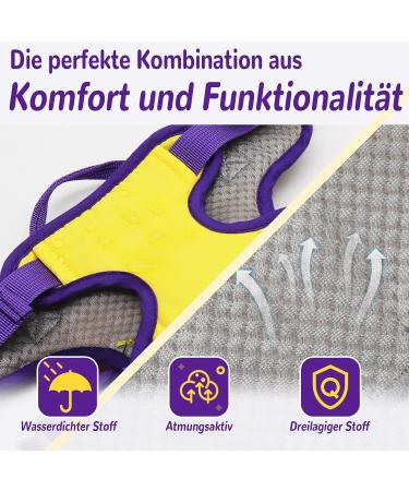 Multi-Purpose Dog Harness & Leash Set | Anti-Train Safety for Small & Medium Dogs (Yellow Size S) - Buy Online on SooperMarket.com
