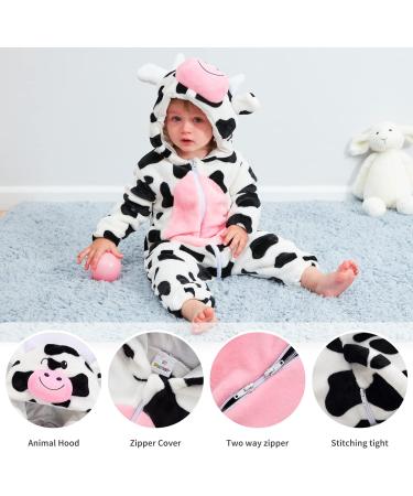 COOKY.D Unisex Winter Hooded Romper Jumpsuit - 24-30 Months Cow Print - Buy Online on SooperMarket.com