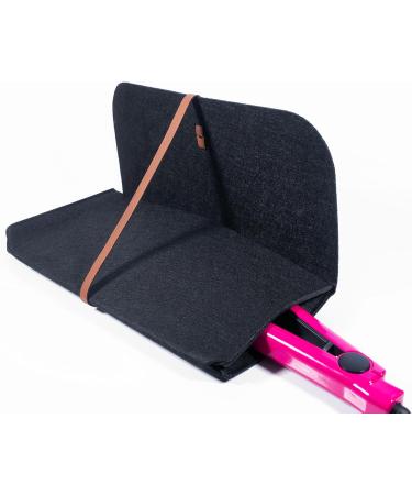 Glamza Hair Straightener Mat & Pouch - Made from Heat Resistant Safety Felt - Ideal for Home & Travel (Black (Pouchy)) - Buy Online on SooperMarket.com