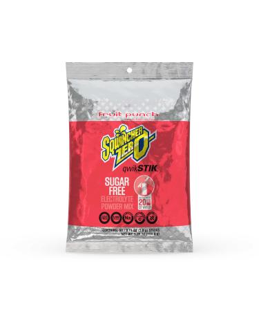 Sqwincher Zero Qwik Stik Sugar Free, Fruit Punch, .11 0z (Pack of 50)