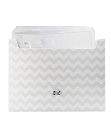 Pearhead Baby Document Organizer Briefcase - Gray Chevron | Perfect Gift for New Parents | Baby Shower Registry Essential - 1 Count - Buy Online on SooperMarket.com