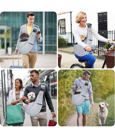 Cuby Dog Carrier Bag for Small Dogs | Breathable Cotton Travel Bag | Safe & Convenient for Pets (Gray-White) - Buy Online on SooperMarket.com