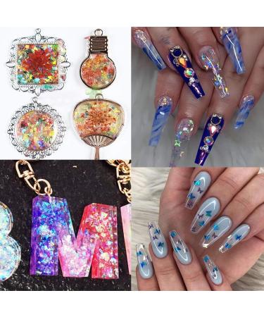 LoveOurHome Nail Glitters Sequins Set - Holographic Heart Butterfly Star Chunky Glitter Flakes for Nails & Crafts - Buy Online on SooperMarket.com