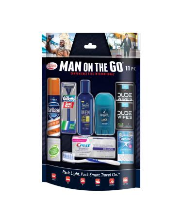 Convenience Kits International Mens 10 Piece Kit with Oral Care and Grooming Essentials, Featuring: Travel Size Products (Pack of 6)