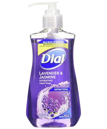 Dial Lavender & Twilight Jasmine Antibacterial Hand Soap With Moisturizer 7.5 Ounce (2 Pack)
