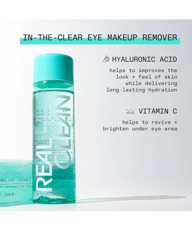 Real Techniques In-The-Clear Eye Makeup Remover - Gentle Vegan Cruelty-Free with Hyaluronic Acid & Vitamin C - 4 fl. oz - Buy Online on SooperMarket.com