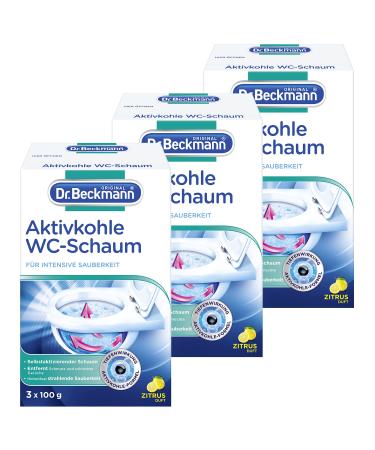 Dr. Beckmann Activated Carbon Toilet Foam Self-Activating Foam 9x 100 g Pack of 3