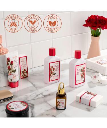 Red Rose Spa Gift Set for Women - 35 Piece Stress Relief Kit for Thank You, Birthday, Mom, Christmas - Nail Care, Body Scrub, Bubble Bath, Bath Bomb & More - Buy Online on SooperMarket.com