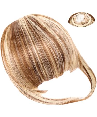 Fake Bangs Clip in Fringe High Temperature Fiber Clip in Bangs with Temple Hair Breathable Natural Look Fake Flat Bangs Front Face Fake Fringe for Women Girl (A) style1 - Buy Online on SooperMarket.com
